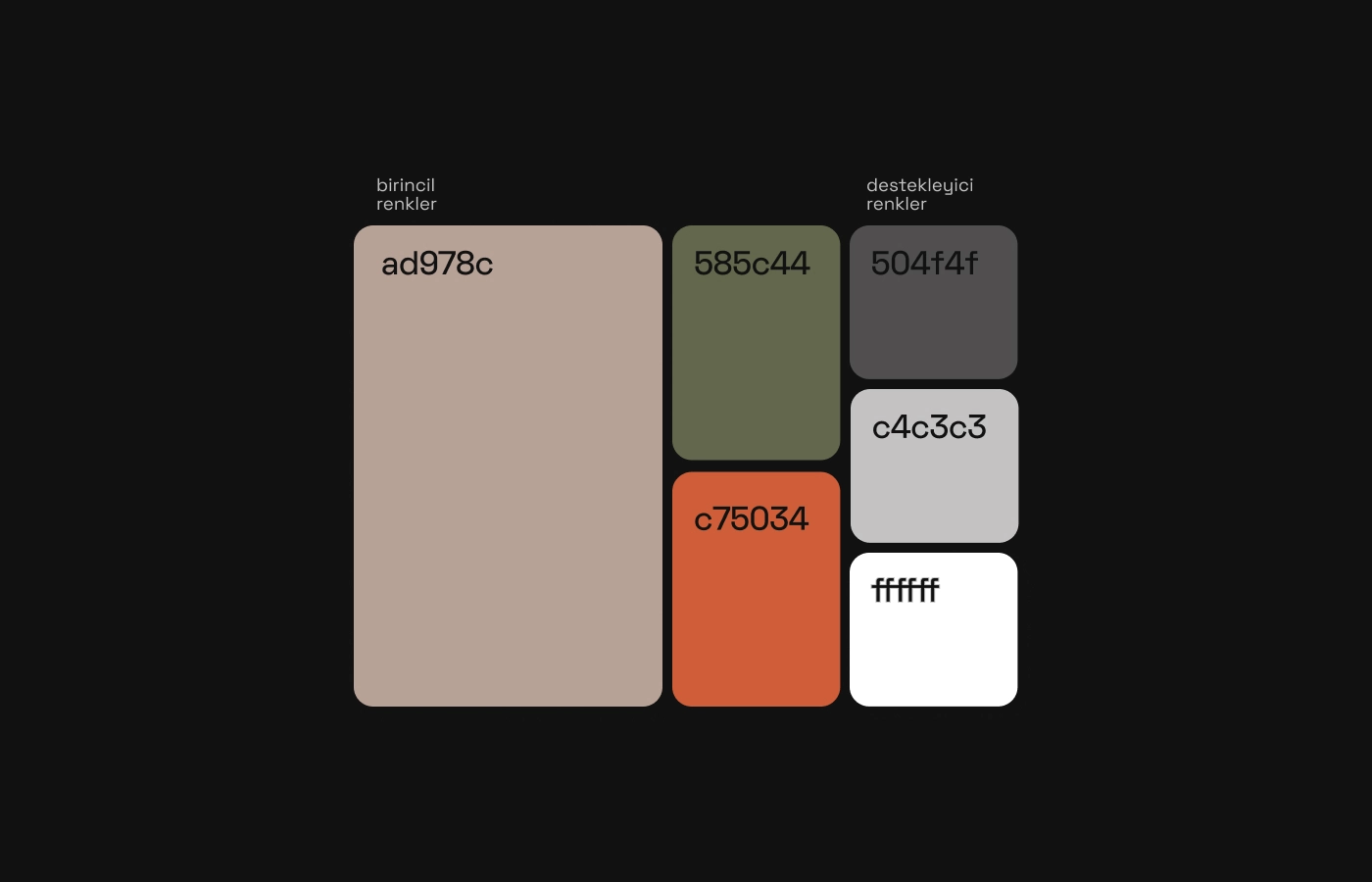 Colors used in corporate identity of Yula.