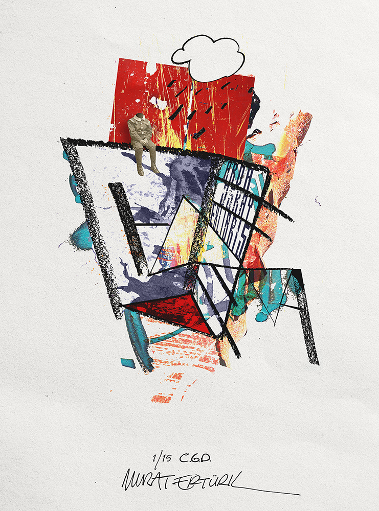 Exlibris design, created by using traditional and digital techniques